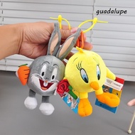 GUADALUPE Looney Tunes Plush Pendant, Tasmanian Devil Daffy Duck Bugs Bunny Keychain, Creative Soft 