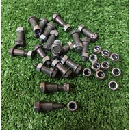 (56) 1SET 1BOLT + 1LOCK NUT UNTUK LEVEL CLUTCH RXZ Y125ZR SS1 SS2 HIJAU 1PCS