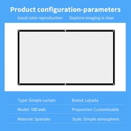 16:9 Ratio Hight-density Portable Projection Screen 1080P 3d 4K HD Projector Movie 60 72 84 92 100 1