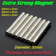 Neodymium Round Magnet / 30mm X 2mm/3mm/5mm / ️Extra Strong ️