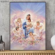 DIY Diamond Embroidery,Round Full Diamond beads Religion, Virgin Angel rhinestone Diamond painting d