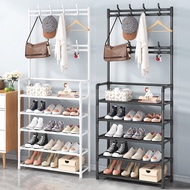 Coat Rack Stand Multifunctional Simple Clothes Hanging Rack Organizer Storage Shoe Rack Rak Kasut Rak Letak Barang Rak Kasut Murah 衣帽架