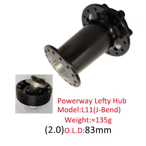 Powerway Lefty Hub L10/L31-74mm(1.0) or L11/L32-83mm(2.0) 6 Bolt Disc Brake J-Bend/Straight Pull 24/