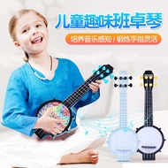 ☋Banjo Banjo Gitar Kanak-kanak Ukulele Kartun Imitasi Instrumen Gitar Boy Girl Toy