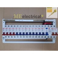 DB BOX 15 - 19way (Full set) UMS MCB 10A-20A + RCCB 63A +Main switch 63A