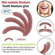 4/8 Pcs Whitening Braces Adhesive Strip Temporary Smile Comfort Fit Cosmetic Teeth Denture Glue For 