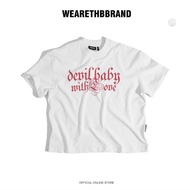 Boxy T-shirt “THBB DEVILBABY WITHLOVE” - [300gsm, shrink treated] / THBBRAND boxy t shirt
