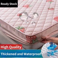 【water Proof】Cadar Quilted Sheets Mattress Topper Cotton Fabric Mattress Protector Thickened Fitted Bedsheet Cadar