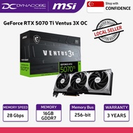 MSI GeForce RTX 5070 Ti Ventus 3X OC 16GB GDDR7 Graphics Card - RTX5070TI RTX5070 5070TI