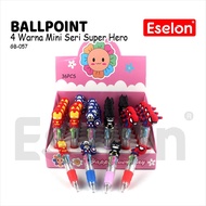 1pcs 4-Color Mini Character Pens 4-Color Shallow Pens