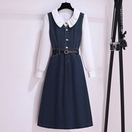 Belt Vest Denim Dress Set | Women’s Spring 2024 Two-Piece Outfit