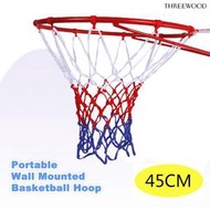 台灣現貨[捕風者] 標準籃球框直徑45CM籃球圈安裝牆上室內外球筐
