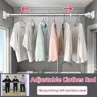 jiketai Adjustable drilling free clothes drying rod Clothes Rod Hanger Rod No punch Telescopic Rod Wardrobe Rod