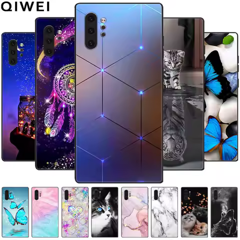 For Samsung Note 10 Plus Case Luxury Silicone Soft TPU Back Covers for Samsung Galaxy Note10+ Phone 