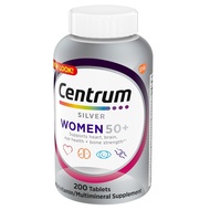 Centrum Silver Womens Multivitamin for Women 50 Plus with Vitamin D3 B Vitamins - 200 Ct