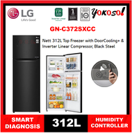 LG GN-C372SXCC 333L Black Steel Top Freezer with Inverter Linear Compressor &amp; DoorCooling+