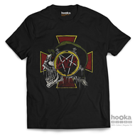 PREMIUM Kaos Bootleg Slayer NAZI SKULL Tshirt Band Distro