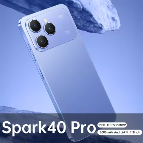 2026 Spark 40 Pro Global 7.3HD Cellphones Dual SIM Version 5G Original Smartphone Android 14 Cell Ph