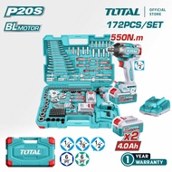 Total 172 Pcs Cordless impact wrench tools set (20V/550Nm/650Nm) THKTHP41728