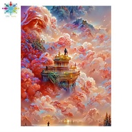 tranh đính đá có khung phong cảnh đẹp tuyệt vời kt 30x40 thích hợp treo phòng ngủ tranh chưa đính đủ