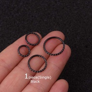 1piece clicker cartilage hoop earrings Twist tragus helix conch auricle pinna rook piercing 16G