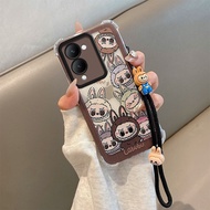 Ốp lưng Vivo Y04 cho Vivo Y04 [dây buộc + bốn góc vỏ mềm silicon chống sốc hoạt hình dễ thương vỏ Vỏ