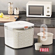 Rice Storage Rice Box 5 & 10 KG Kitchen Rice Storage Box Grains Bucket Moisture-proof Sealed Insect-