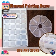Aksesori Lukisan Berlian Diamond Painting Storage Containers Plastic Boxes Bead Organizer 28 Grids 8
