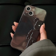 Fashion Brand Creative Cartoon Anime Stereo Brown BE@RBRICK Shell For IPhone15ProMax Phone Case 14ProMax Casing I12 ProMAX i11 Soft Case IP15/13Pro Anti-fall Cover Iphone Back Case