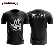 Jersey Bola Hitam Black T-Shirt Hamas Brigade Al-Qassam Save Palestine Free Palestine Tshirt Microfi
