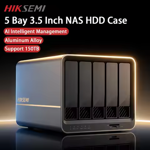 HIKSEMI NAS Storage 5bay 3.5" Inch SATA Hard Drive Enclosure NAS Network HDD Storage Box 2.5GbE Port
