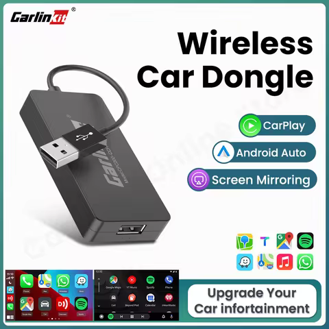 Carlinkit Wireless CarPlay & Android Auto Dongle with BLE WiFi Screen Mirroring for Android Car Mult