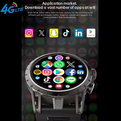 Q85 Smart Watch 4G With Android 9.0 5MP Rotating Camera GPS WIFI Google Play Store Video Call 128GB 