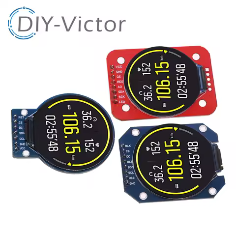 1.28 inch TFT LCD Display Module Round RGB IPS HD 240x240 Resolution GC9A01 Driver 4 Wire SPI Interf