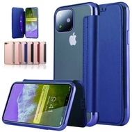 [Woo Fashion Case] กระเป๋าสตางค์พับหรูหราเคสหนัง PU สำหรับ iPhone 11 Pro MAX 2019 XR XS Max เคสใส5 5S SE 6S 7 8 Plus