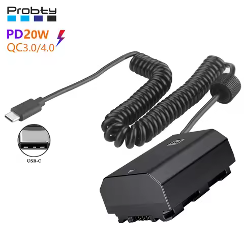 NP-FZ100 A7III Dummy Battery Adapter for Sony Alpha A7IV A6600 A7SIII A7C A1 FX3 A7R3 A7R IV, A9 A9R