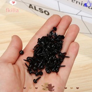 FKILLA 100pcs/bag Safety Oval Nose Mini Safety Round Nose 3mm/4mm/5mm/6mm Animals Noses Accessories