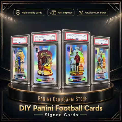 DIY Homemade panini Football trading cards 2026 World Cup Prizm City Landmarks series Messi Ronaldo 