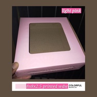 Lapis/talam box 8x8x2.5 with Window and laser emboss 100 pcs