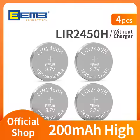 EEMB rechargeable LIR2450H high-capacity 200mAh lithium battery 2450 3.7V lithium-ion button battery