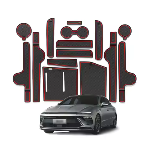 for Hyundai Sonata 2024 Anti-Slip Gate Slot Mat Door Groove Pad Cup Holder Interior Accessories Rubb