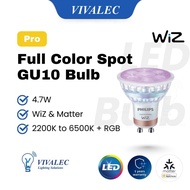 Philips WiZ 4.7W Full Colour Smart LED Spotlight Bulb | GU10