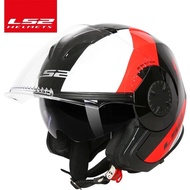 LS2 OF570 Vintage Motorcycle Helmet Ls2 Verso Open Face Locomotive Retro Scooter Motorbike Helmet EC