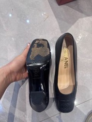 Chanel 黑色方頭鞋