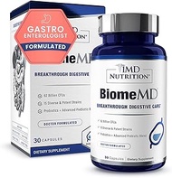 1MD Nutrition BiomeMD Probiotics | 62 Billion CFUs, 15 Comprehensive Strains - Pro & Prebiotics | Do