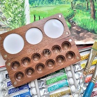 【繪旅。手作】12格木製調色盤 | 水彩顏料盒 | 寫生 | 水彩攜帶