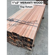 Meranti 1”x2” (1.7cmx4.3cm) Kayu Meranti Ketam / Kayu Perabot / Batang Kayu ketam Siap /Furniture wood Clean / Kayu 1x2