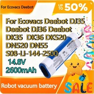 For Ecovacs Deebot DJ35 Deebot DJ36 Deebot DK35  DK36 DK520 DN520 DN55 S08-LI-144-2500 2600mAh High 