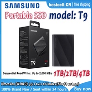 ซัมซุงพกพาได้ SSD T9 1TB 2TB 4TB หน่วยความจำภายนอก SSD SSD NVMe USB 3.2 Gen2X2 Type-C Type-สำหรับโน็