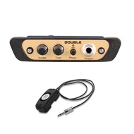 winnsg DOUBLE CJ01L Cajon Box Drum Preamp Pickup Musical Instrument with Mic 1/4 Inch Jack